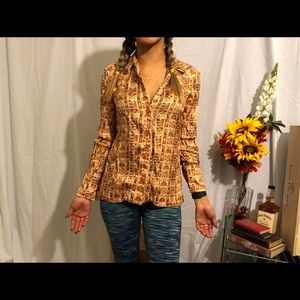 The Beene Bag Orange Buttondownblouse 🧡💛